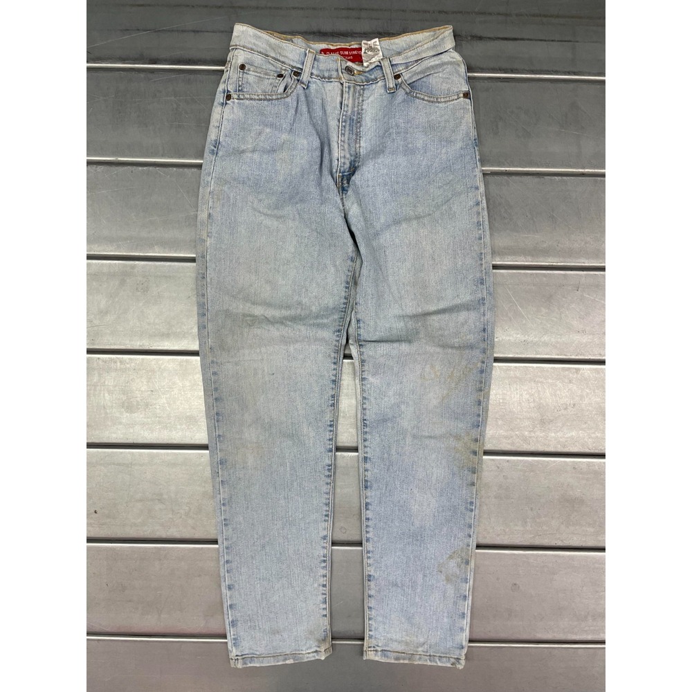 VTG Levis 512 Jeans Womens 8S 28X29 Blue Light Wash‎ Denim Slim Tapered Stretch